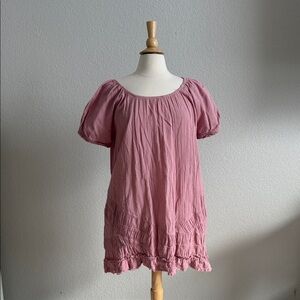 Free People | Endless Summer So scenic Mini Pink Short Sleeve Dress - M